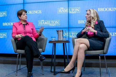 Wendy Edelberg and Lael Brainard speak at The Hamilton Project's event, "Taking on tax: A conversation with National Economic Advisor Lael Brainard"